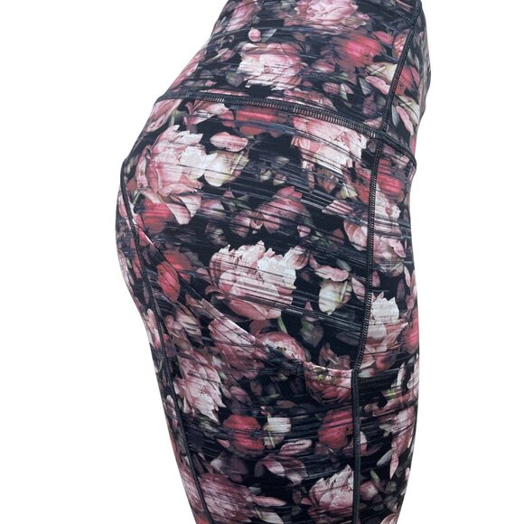 Lululemon Womens Floral Print High-Rise Crop Leggings Size 8 - Picture 4 of 6